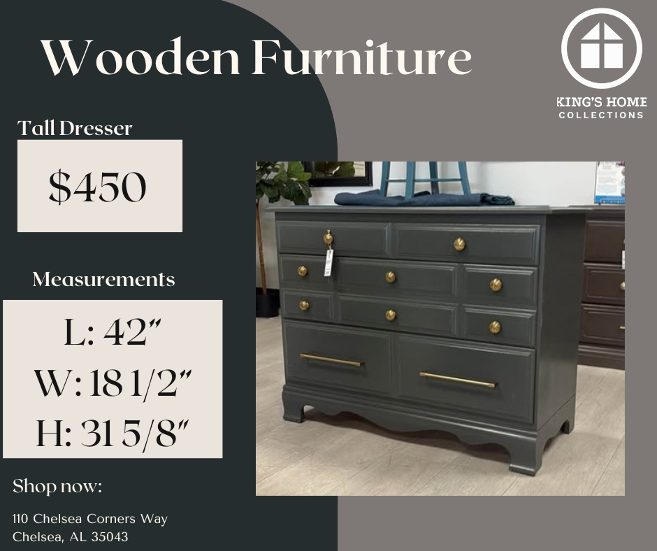 refurbished dresser Charcoal Ten-Drawer Quinceanera Collection by House women's maternity clothing Color:Petal Patch