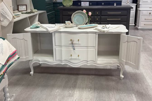 Refurbished White French Provincial Buffet