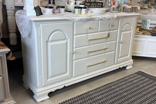 Refurbished White Buffet Cabinet