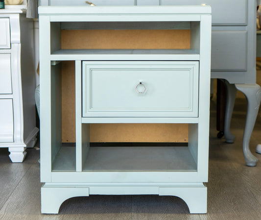 Restored Soft Green Nightstand / Side Table