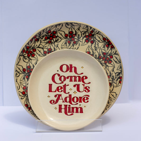 O Come Let Us Adore Him Plate