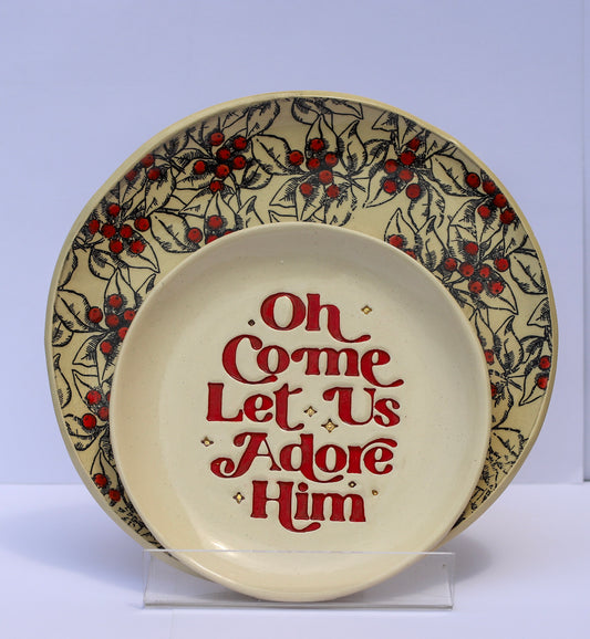 O Come Let Us Adore Him Plate