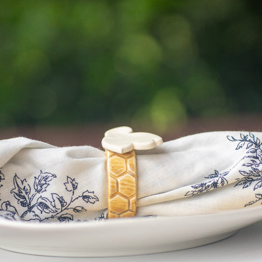 Ceramic Bee Napkin Ring