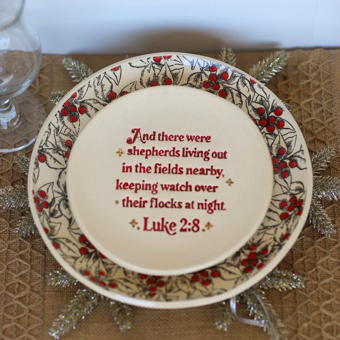 Luke 2 Christmas Story Scripture Plate