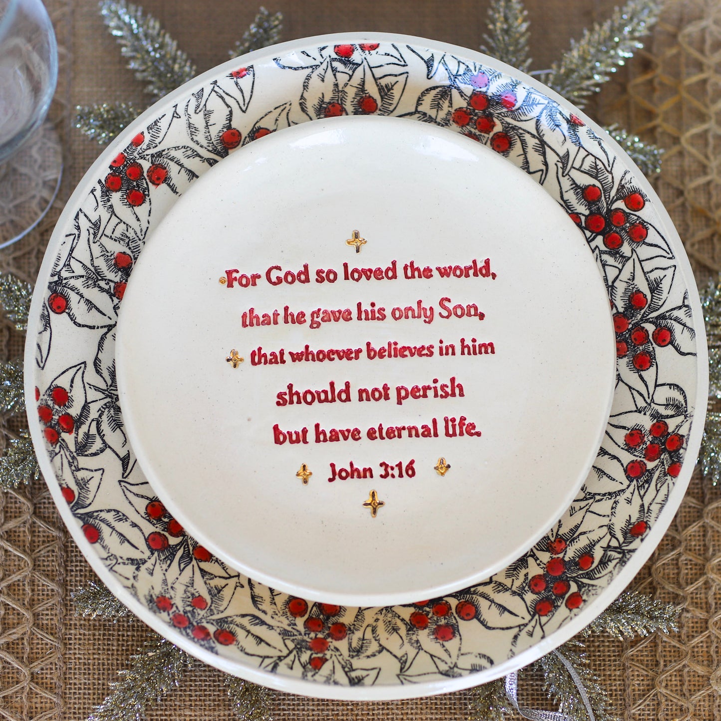Luke 2 Christmas Story Scripture Plate