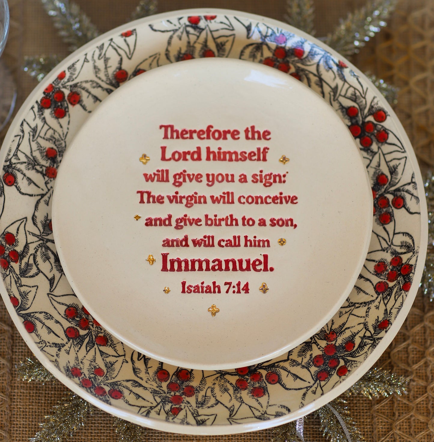 Luke 2 Christmas Story Scripture Plate