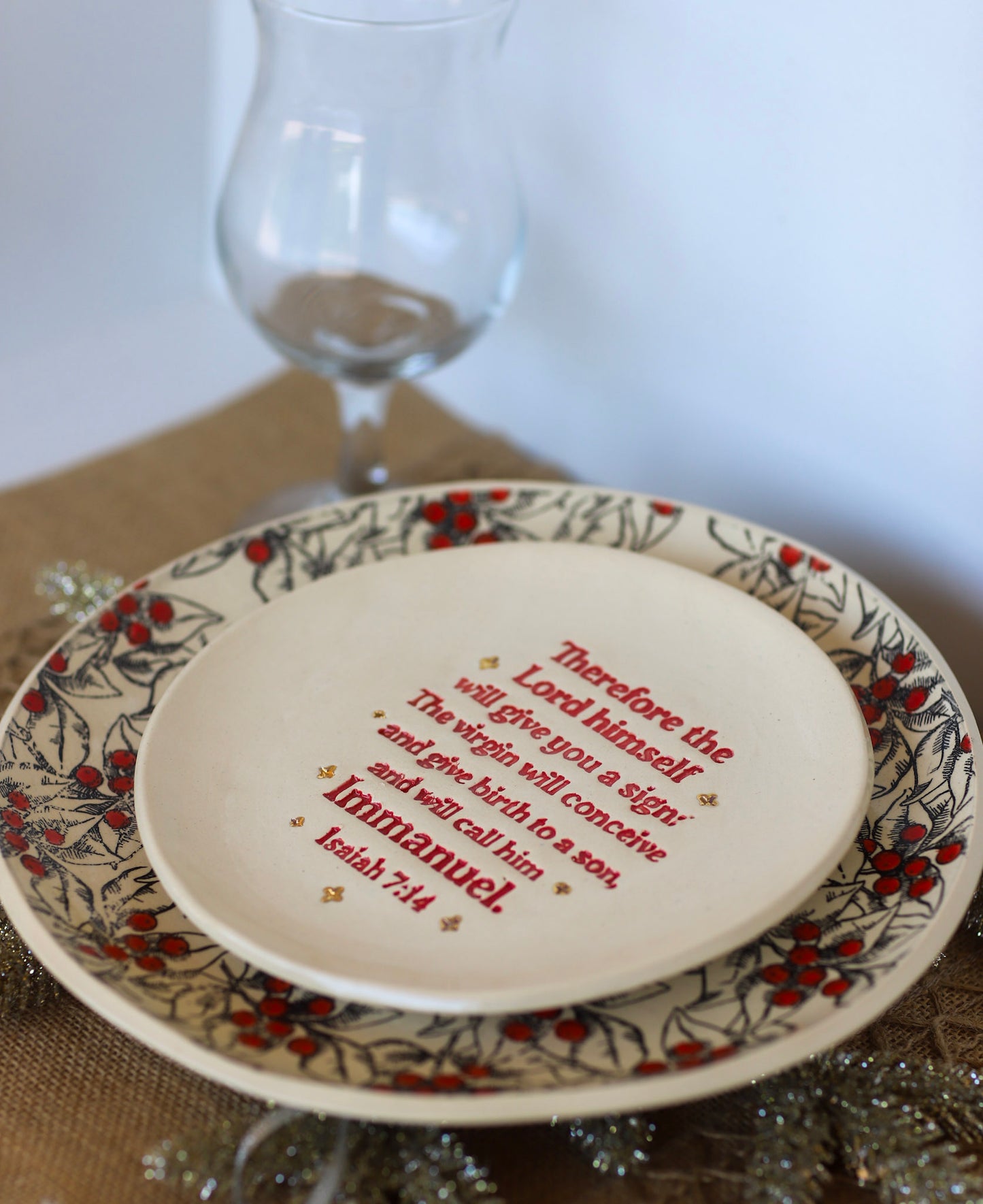Luke 2 Christmas Story Scripture Plate
