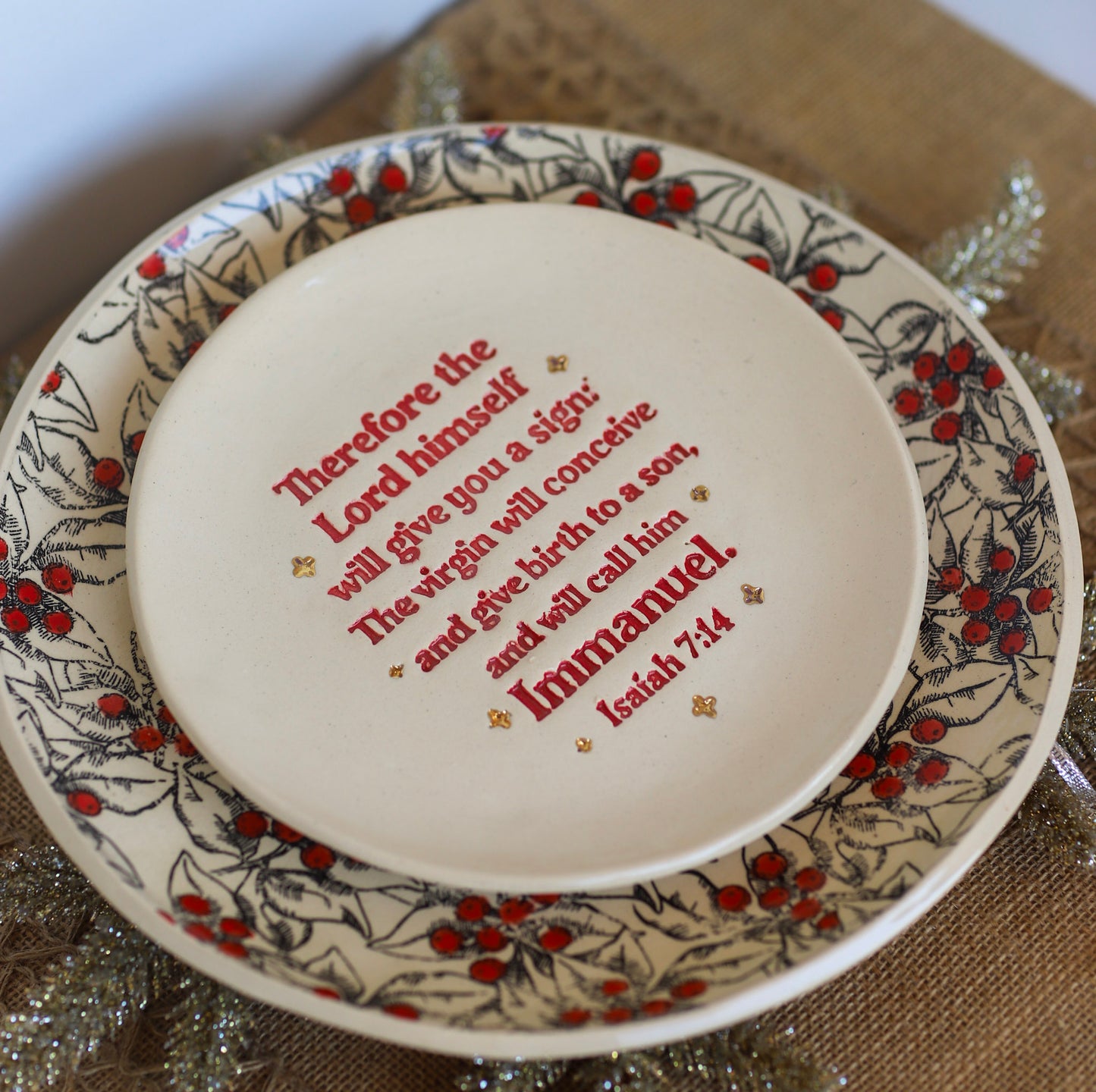 Luke 2 Christmas Story Scripture Plate
