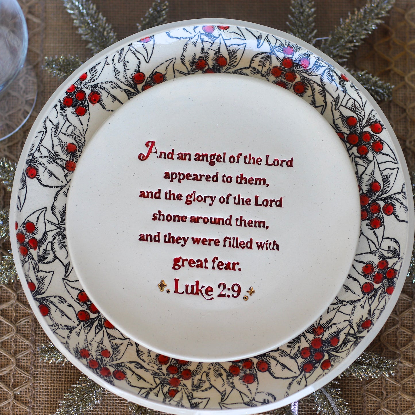 Luke 2 Christmas Story Scripture Plate