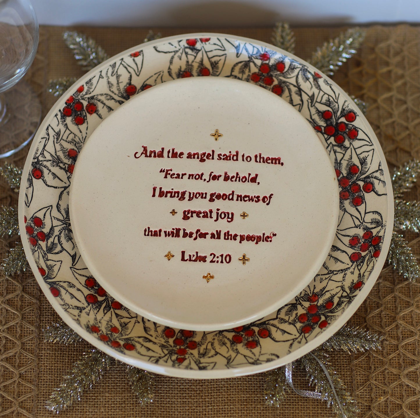 Luke 2 Christmas Story Scripture Plate