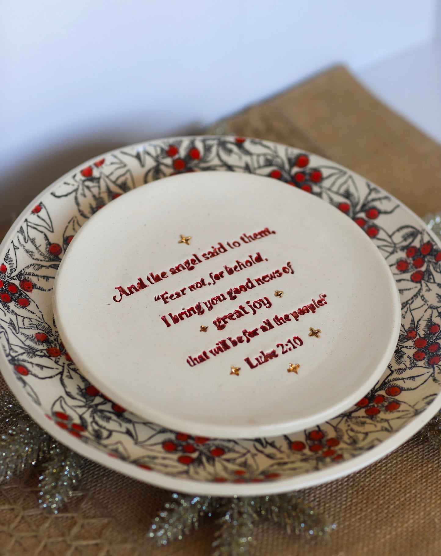 Luke 2 Christmas Story Scripture Plate