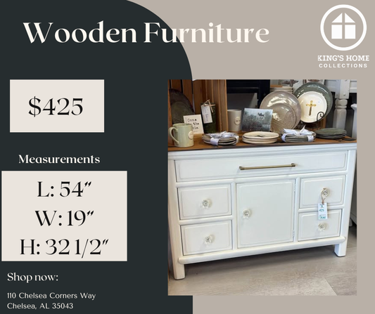 Refurbished White Buffet Cabinet
