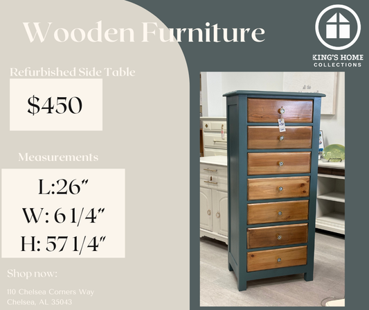 Refurbished Tall Seven-Drawer Chest