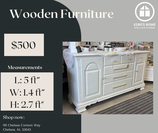 Refurbished White Buffet Cabinet