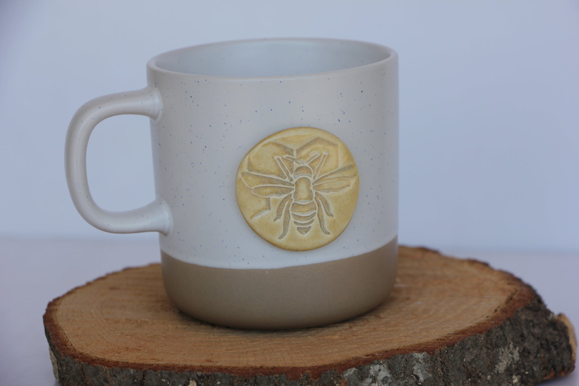 Cypress Home Elegant & Bee-utiful Ceramic Coffee Mug, 18 Ounces
