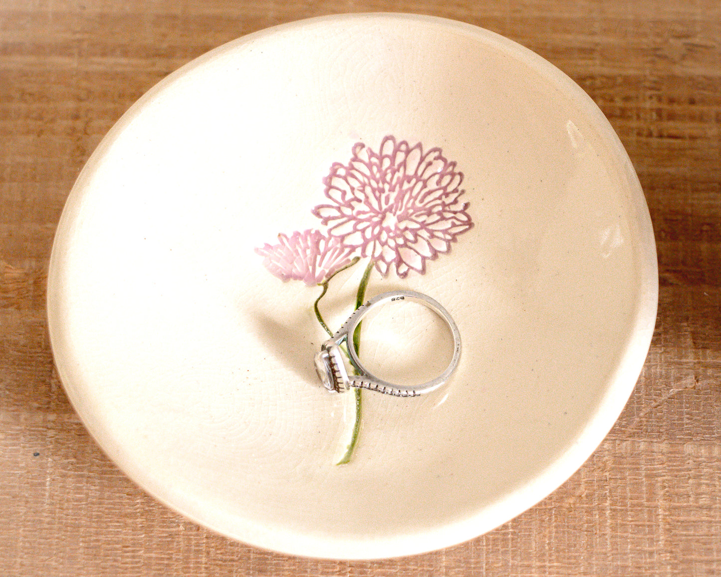 Birth Flower Ring Dish